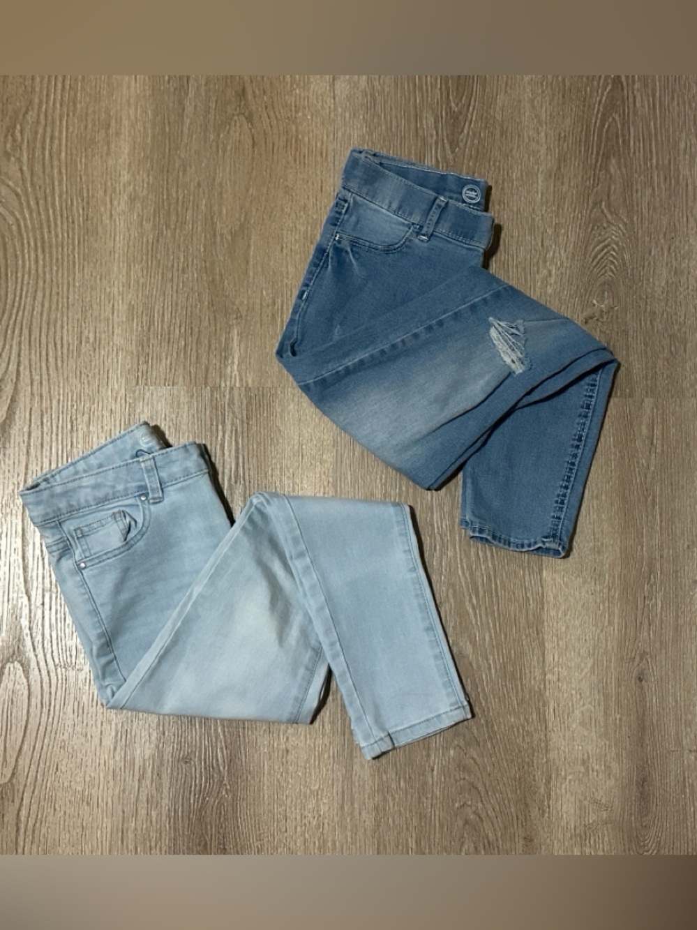 wonder nation Light Blue and Medium Blue Kids Jeans Duo Jeggings -Skinny